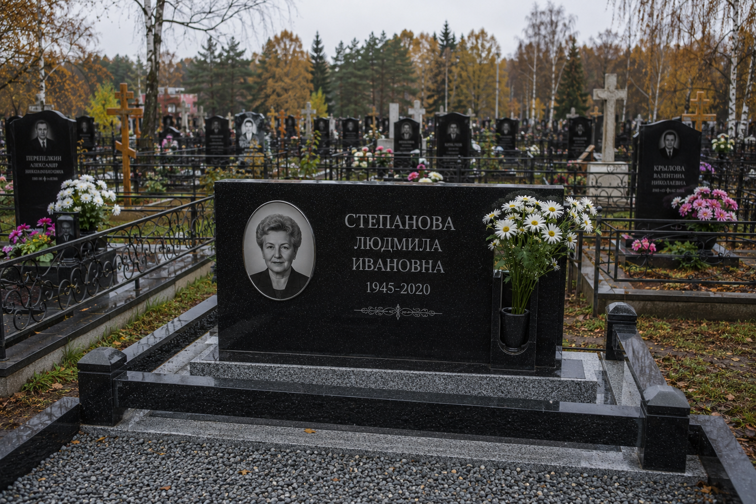 Горизонтальный гранитный памятник в Амурске